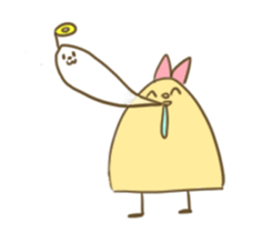 Potato and cat sticker #11474649