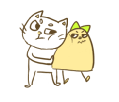 Potato and cat sticker #11474650