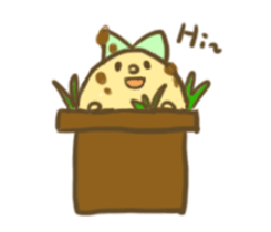 Potato and cat sticker #11474652