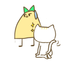 Potato and cat sticker #11474655