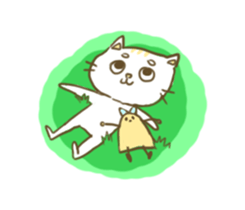 Potato and cat sticker #11474660