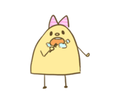 Potato and cat sticker #11474661