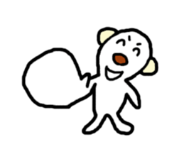 Extremity of the tongue-in-cheek pose sticker #11475896