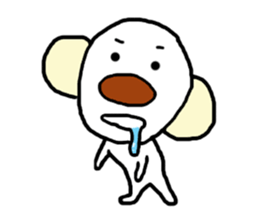 Extremity of the tongue-in-cheek pose sticker #11475906