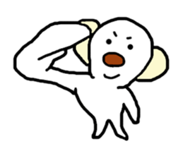 Extremity of the tongue-in-cheek pose sticker #11475908