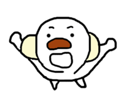 Extremity of the tongue-in-cheek pose sticker #11475915