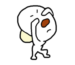 Extremity of the tongue-in-cheek pose sticker #11475916