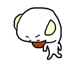 Extremity of the tongue-in-cheek pose sticker #11475919