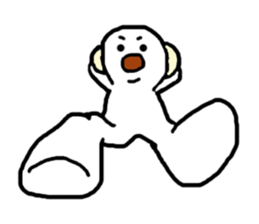 Extremity of the tongue-in-cheek pose sticker #11475923