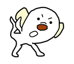 Extremity of the tongue-in-cheek pose sticker #11475929