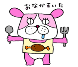 colorful bulldog sticker #11476504