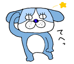 colorful bulldog sticker #11476506