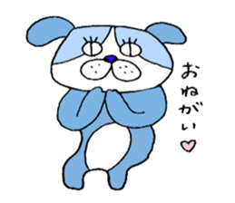 colorful bulldog sticker #11476511