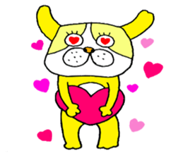 colorful bulldog sticker #11476517