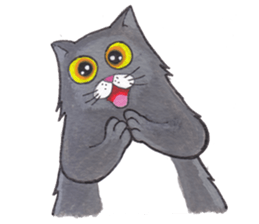 Ridiculous cat sticker #11476631