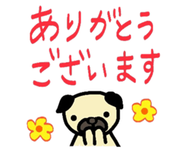 pug  pug sticker sticker #11477497