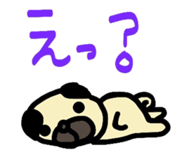 pug  pug sticker sticker #11477506