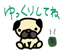 pug  pug sticker sticker #11477514