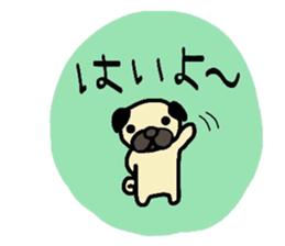 pug  pug sticker sticker #11477516