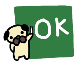 pug  pug sticker sticker #11477520