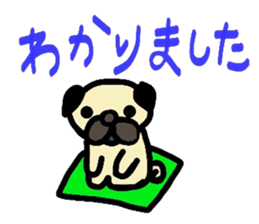 pug  pug sticker sticker #11477522