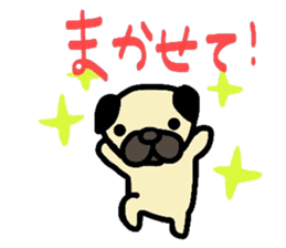 pug  pug sticker sticker #11477525