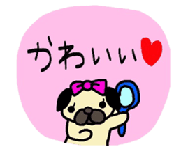 pug  pug sticker sticker #11477531