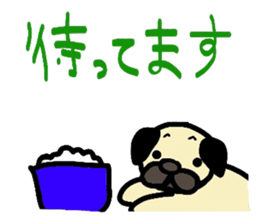 pug  pug sticker sticker #11477532