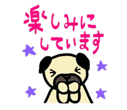 pug  pug sticker sticker #11477534