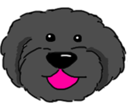 black lovely poodle sticker #11477896