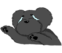 black lovely poodle sticker #11477908