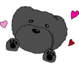 black lovely poodle sticker #11477925