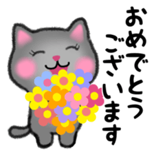 Pretty Russian Blue cat sticker #11479832