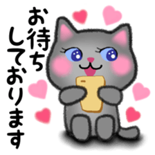 Pretty Russian Blue cat sticker #11479848