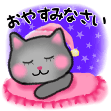 Pretty Russian Blue cat sticker #11479855
