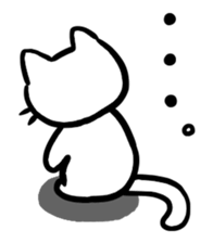 Sticker of a leisurely white cat sticker #11480234