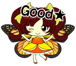 Glitter Cute Girls 5 -Butterfly- sticker #11480501