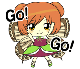 Glitter Cute Girls 5 -Butterfly- sticker #11480510