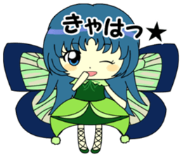 Glitter Cute Girls 5 -Butterfly- sticker #11480514