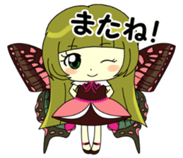 Glitter Cute Girls 5 -Butterfly- sticker #11480528