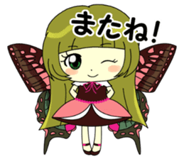 Glitter Cute Girls 5 -Butterfly- sticker #11480528