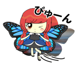 Glitter Cute Girls 5 -Butterfly- sticker #11480530