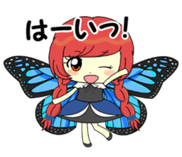 Glitter Cute Girls 5 -Butterfly- sticker #11480531
