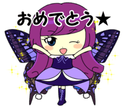 Glitter Cute Girls 5 -Butterfly- sticker #11480533
