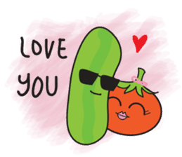 Mr Cucumber & Mrs Tomato sticker #11480654