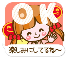 Cute Girl with sereral comments sticker #11480696