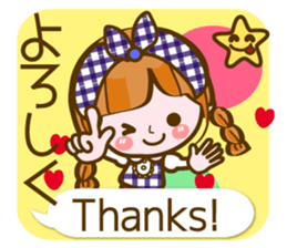Cute Girl with sereral comments sticker #11480702