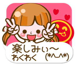 Cute Girl with sereral comments sticker #11480717