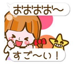 Cute Girl with sereral comments sticker #11480718