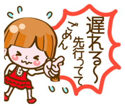 Cute Girl with sereral comments sticker #11480735